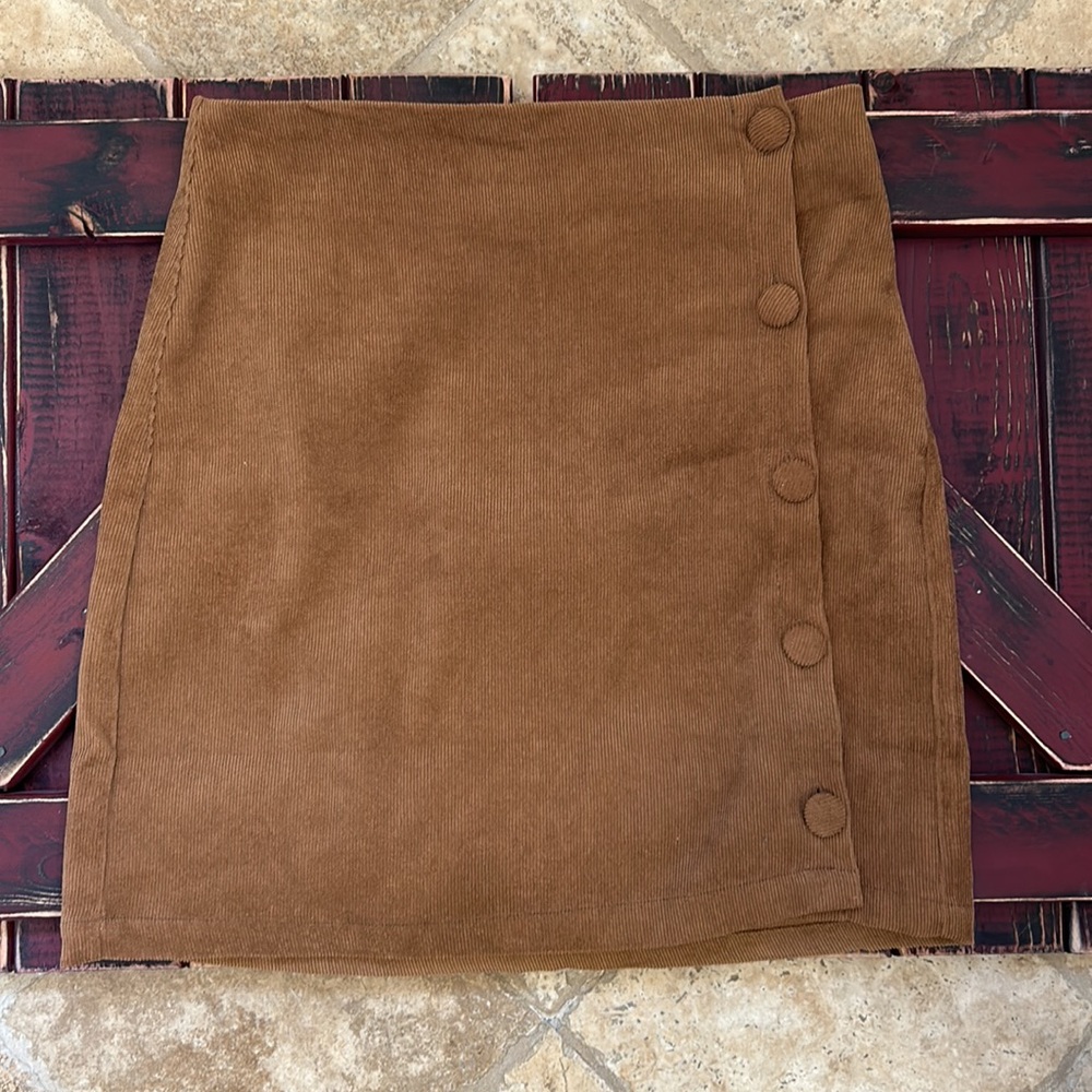 altar’d state corduroy skirt; like new, worn twice. Button up.
